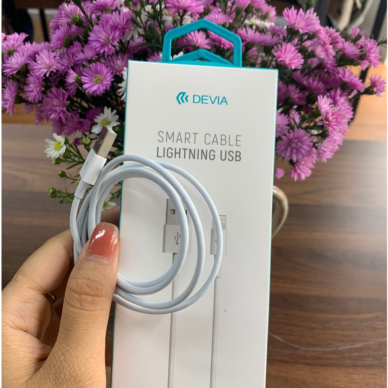 Dây cáp sạc nhanh iphone Devia Smart lightning cable độ dài 1m sạc nhanh hàng chính hãng được bảo hành 12 tháng