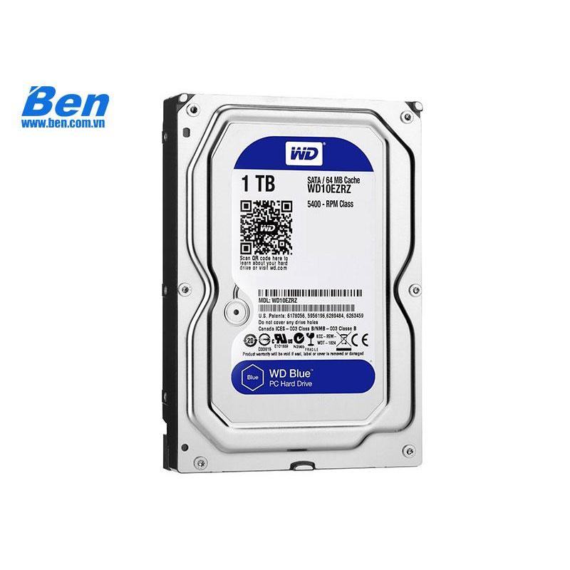 Ổ Cứng Gắn Trong HDD Western WD Blue 1TB (WD10EZEX) 3.5 Inch , Sata III / 64MB Cache / 7200 Rpm