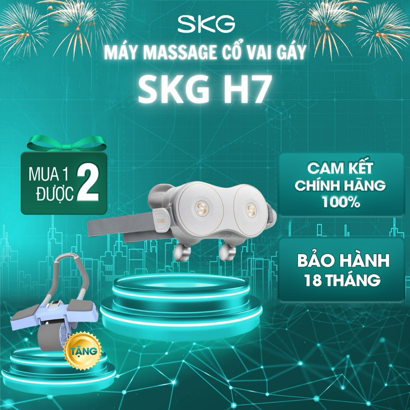 (GIÁ SỐC)Máy massage cổ vai gáy SKG H7E giảm đau nhức cổ vai gáy hiệu quả, phù hợp cho ai bị thái hoá cột sống thâm niên