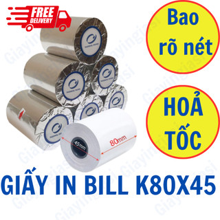 GIẤY IN NHIỆT giấy in hóa đơn, giấy in bill k80 ( 80mm )