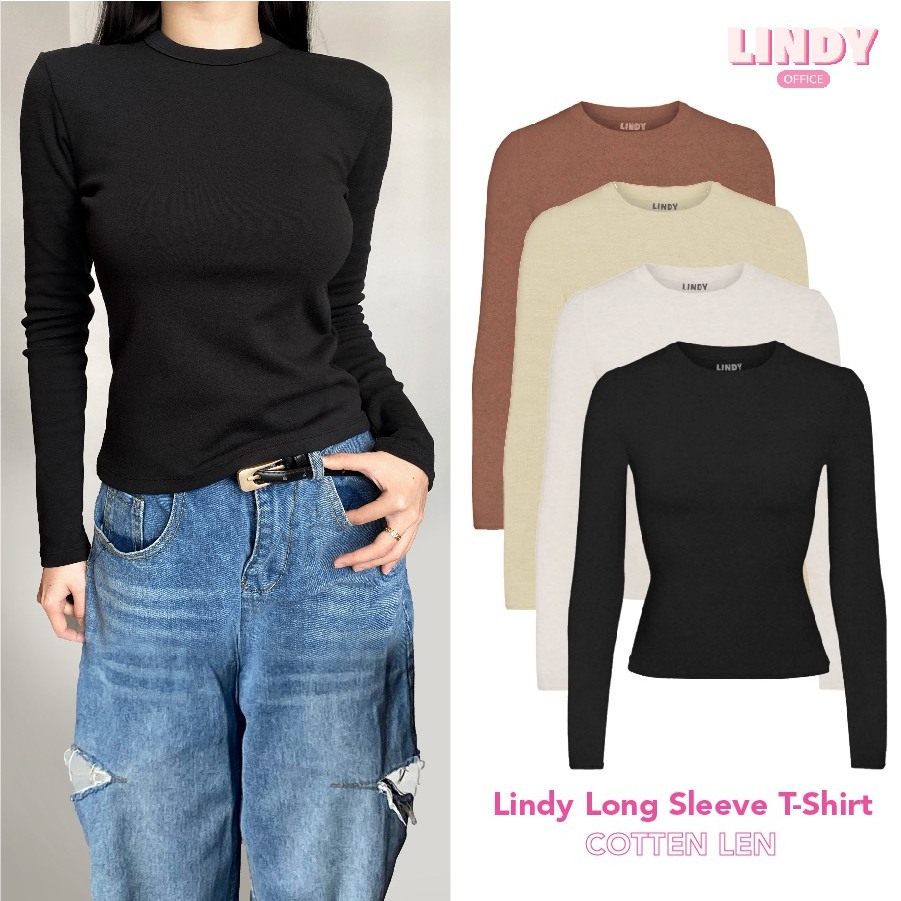 Áo Cotton Len Tay Dài Ôm Body - Lindy Long Sleeve T-Shirt