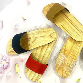 Guốc mộc guốc gỗ truyền thống 2 phân mặc áo dài, đồ lam