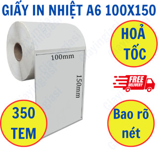 Giấy In Nhiệt Đơn Hàng 100x150 x 350 Tem/Cuộn