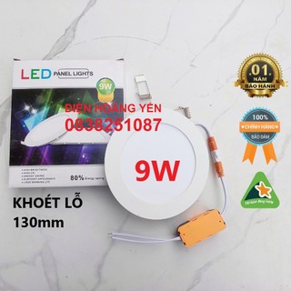 Đèn LED âm trần 9w khoét lỗ phi 130mm bảo hành 12 tháng