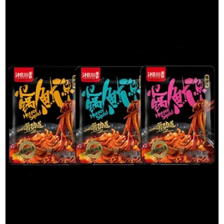 Râu mực xào cay ăn liền, râu mực Tứ Xuyên ăn liền 3 vị thơm ngon