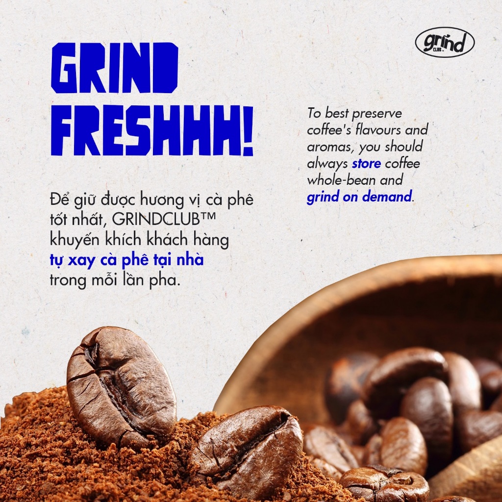 Cà Phê Arabica Pha Máy  - rang mới - grindclub.coffee