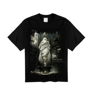 Áo thun local brand cổ tròn Uncle M cotton 100% nam nữ Unisex in lụa - Lux Black tee