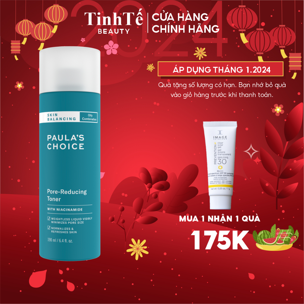 Toner Nước Hoa Hồng Dành Cho Da Dầu Paula's Choice Skin Balancing 190Ml Mã 1350 (Tinh Tế Beauty)