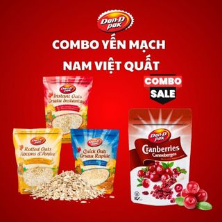 Combo siêu hời Nam việt quất 150g và Yến mạch cán, xay, ăn liền 1kg Dan D Pak
