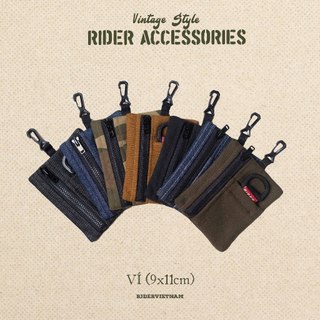 Ví Rider Mini Bag đựng thẻ đa năng có khoá kéo, khoen móc chìa khoá  - Rider Streetwear - Phong cách đường ph