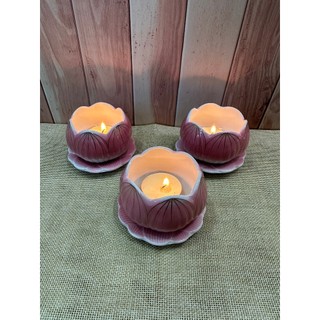 Chân nến đựng đèn , chân đèn cầy tealight bằng sứ nhiều size - phật giáo tường thuận