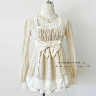 *ੈ✩‧₊┆ 𝓓𝓸𝓵𝓵𝓲𝓮𝓼𝓽 𝓰𝓲𝓻𝓵  - y2k vintage áo milkmaid top coquette phối ren nơ brand nhật bản kawaii cho nữ ʚɞ ⁺˖