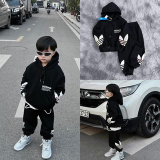 Bộ nỉ thể thao Das hodie lót nhung bé trai