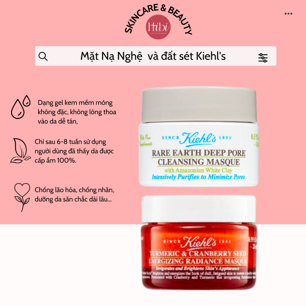 (Chính Hãng) Mặt Nạ Đất Sét Kiehl's Rare Earth Deep Pore Cleansing Masque, Dưỡng Trắng, Sạch Mụn Đầu Đen