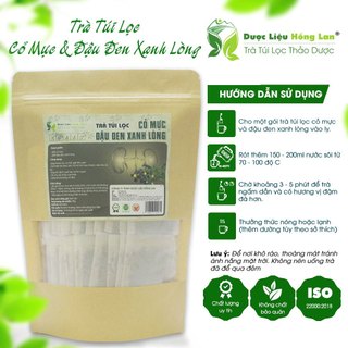 Trà túi lọc đậu đen xanh lòng & cỏ mực 90g dược liệu hồng lan