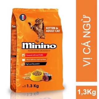 Thức ăn cho Mèo hạt Minino Tuna vị Cá Ngừ gói 1.3kg
