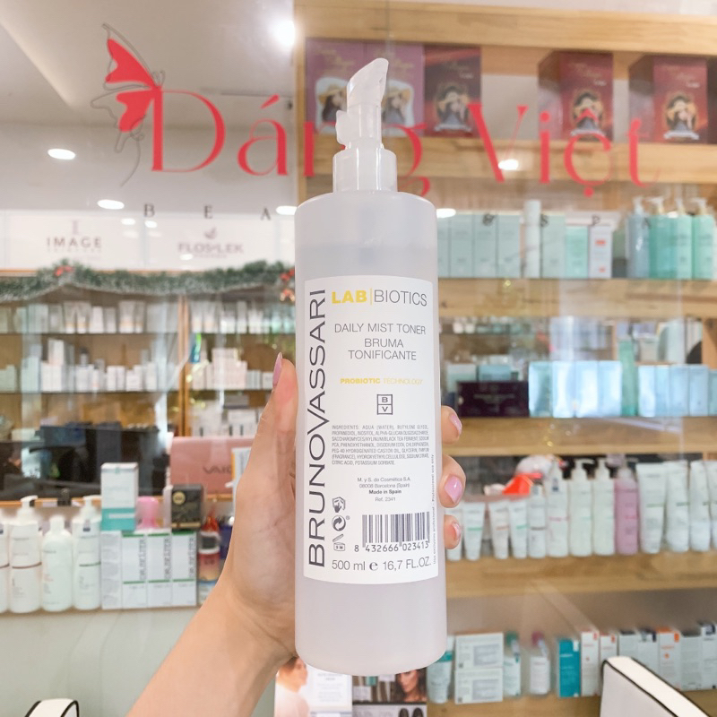 Toner Đa Chức Năng Cho Da Nhạy Cảm Daily Mist Toner BrunoVassari Lab Biotic  500ml