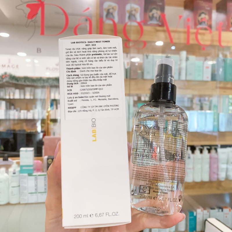 Toner Đa Chức Năng Cho Da Nhạy Cảm Daily Mist Toner BrunoVassari Lab Biotic  500ml