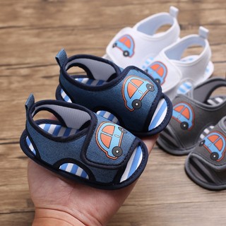 Giày cho bé trai tập đi đế vải êm chân giày tập đi siêu nhẹ hình ô tô-Giangkids