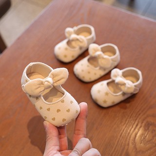 Giày búp bê bé gái quai nơ, giày cho bé gái 1 tuổi hình nơ hình sao đáng yêu-Giangkids