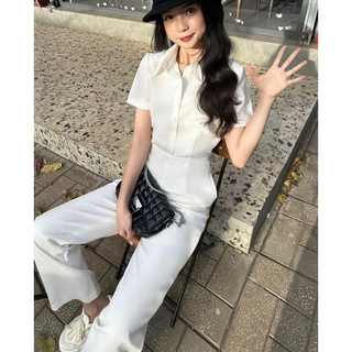 Dii collection - jumpsuit thiết kế cổ sơ mi quần dài cao cấp