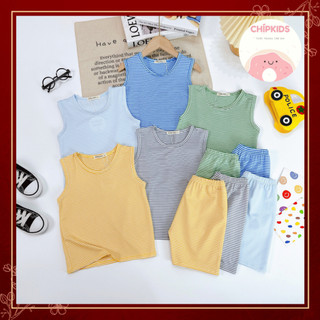 Bộ thun lạnh ba lỗ cho bé minky mom cho bé trai, bé gái