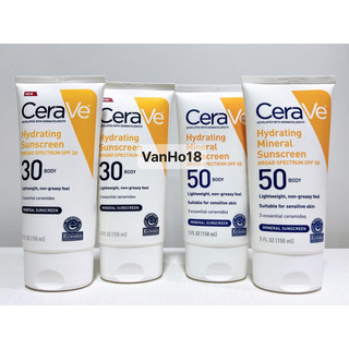 Kem Chống Nắng Body CeraVe Hydrating Sunscreen Broad Spectrum SPF50, Spf30