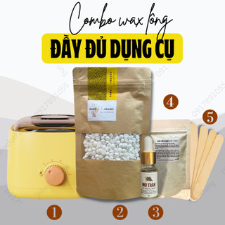 Combo triệt lông sáp wax nóng wax lông, nồi nấu sáp pro wax 100 tặng kèm mỡ trăn nguyên chất