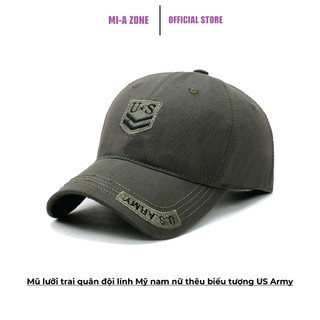 Mũ lưỡi trai quân đội nam nữ - Nón kết lính Mỹ thêu biểu tượng US Army - Mẫu mới