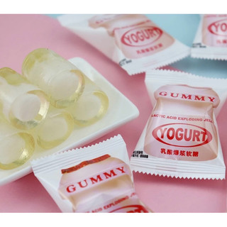 Một kẹo dẻo yourt sữa chua chảy