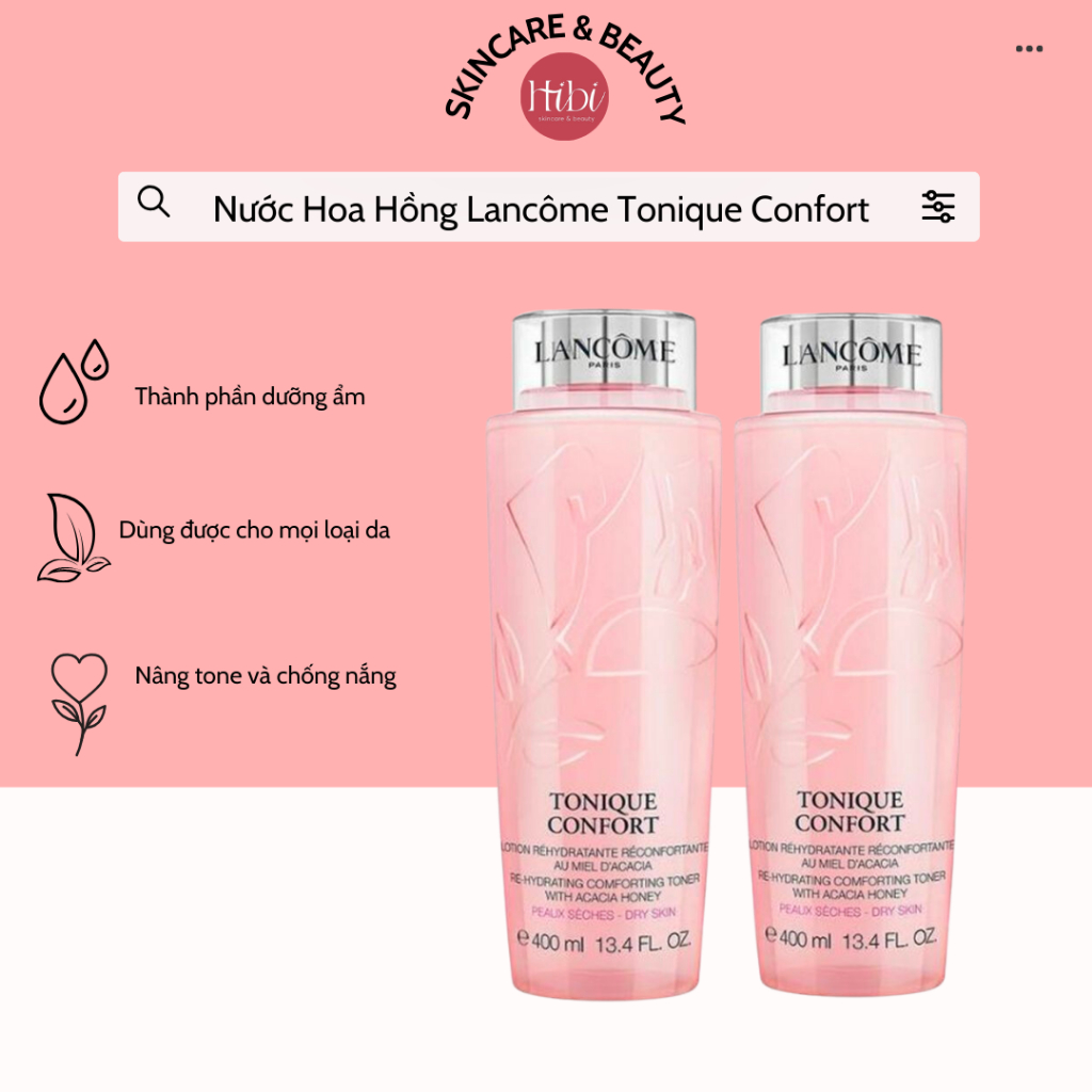 Nước hoa hồng cấp ẩm cho da Lancome Tonique Confort Toner 125ml