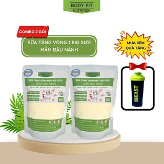 Combo 2 túi sữa tăng big size vòng 1 bodyfit 1kg - tặng bình lắc