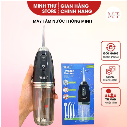 Máy Tăm Nước Cầm Tay Cao Cấp Chính Hãng Tặng Kèm 4 Vòi Phun, Bảo Hành 12 Tháng