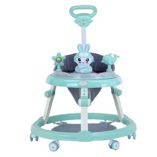  Xe tập đi tròn 2in1 cho bé hình thỏ khung thép chống gỉ có nhạc đèn có thể gấp gọn tiện lợi 