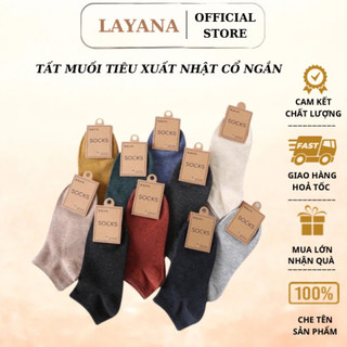 Tất vớ nam nữ cổ ngắn muối tiêu LAYANA Unisex Đa Sắc chống hôi chân_LAYANA STORE