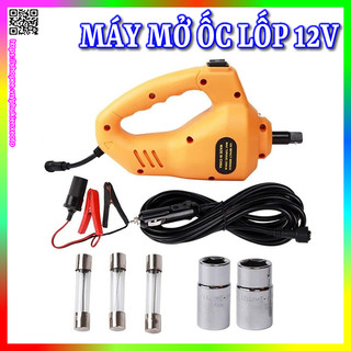 Bộ máy bắn tháo ốc, cờ lê điện mở lốp ô tô 12V dụng cụ thay lốp tháo bánh sửa chữa ô tô