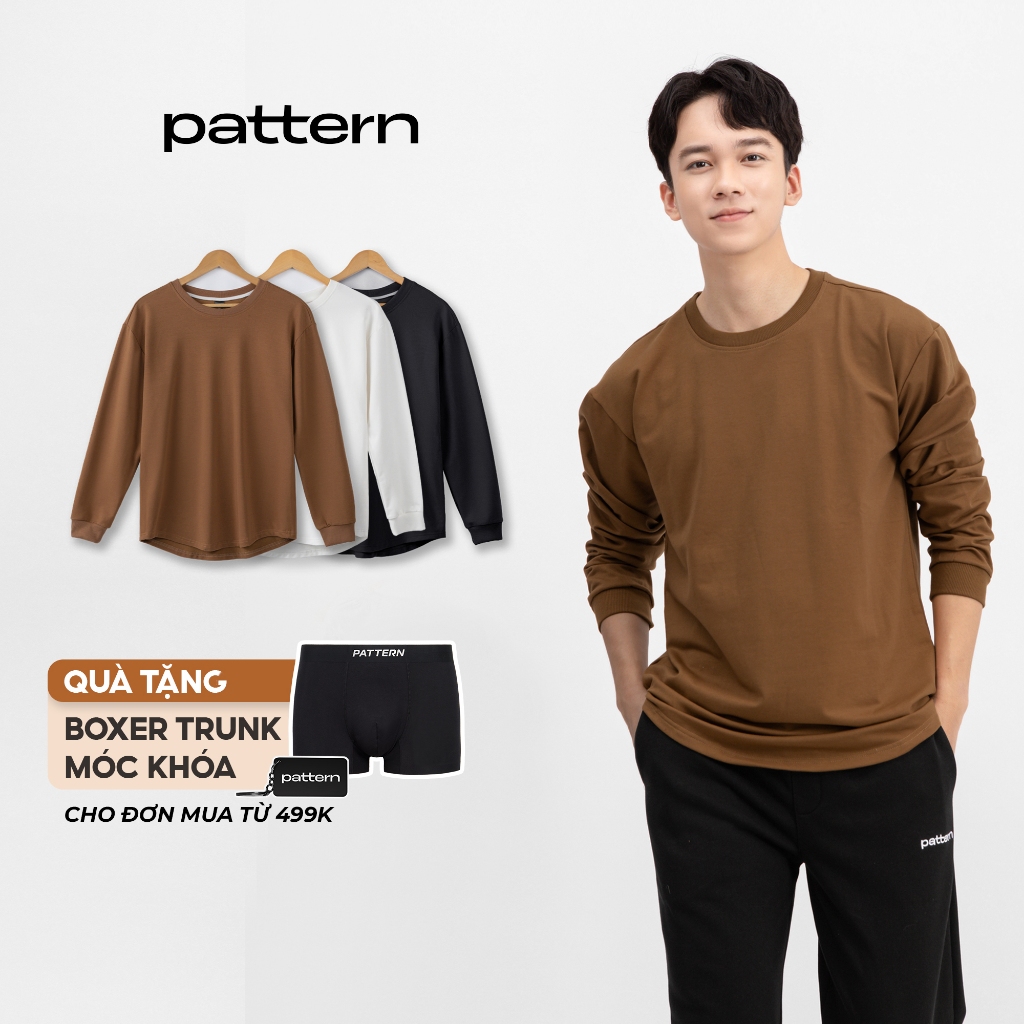 Áo dài tay nam THE 1992 Basic Sweater vạt bầu 5 màu trơn