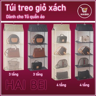 Túi treo giỏ xách, bảo quản chống bụi, chống ẩm mốc cao cấp,túi đựng đồ chống bụi bằng vải có thể treo trong tủ quần áo