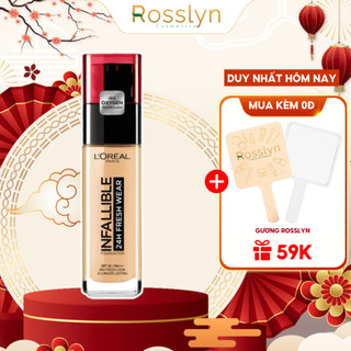  Kem Nền L'Oreal Paris Infallible 24h Fresh Wear Liquid Foundation Mịn Nhẹ Lâu Trôi 30ml Rosslyn 