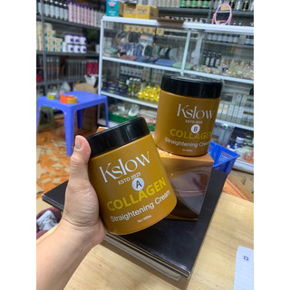 Kem duỗi ép tóc, kem duỗi ép khoẻ thơm cà phê, bạc hà kslow 900ml