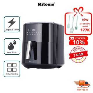 Nồi chiên không dầu 6.5l mitomo mtd-500kd/kda, công suất 1700w - hàng chính hãng