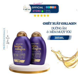 Cặp Dầu Gội Và Xả OGX Biotin & Collagen - Dầu Gội Biotin Collagen Phục Hồi Hư Tổn - Dầu Gội Ngăn Tóc Gãy Rụng