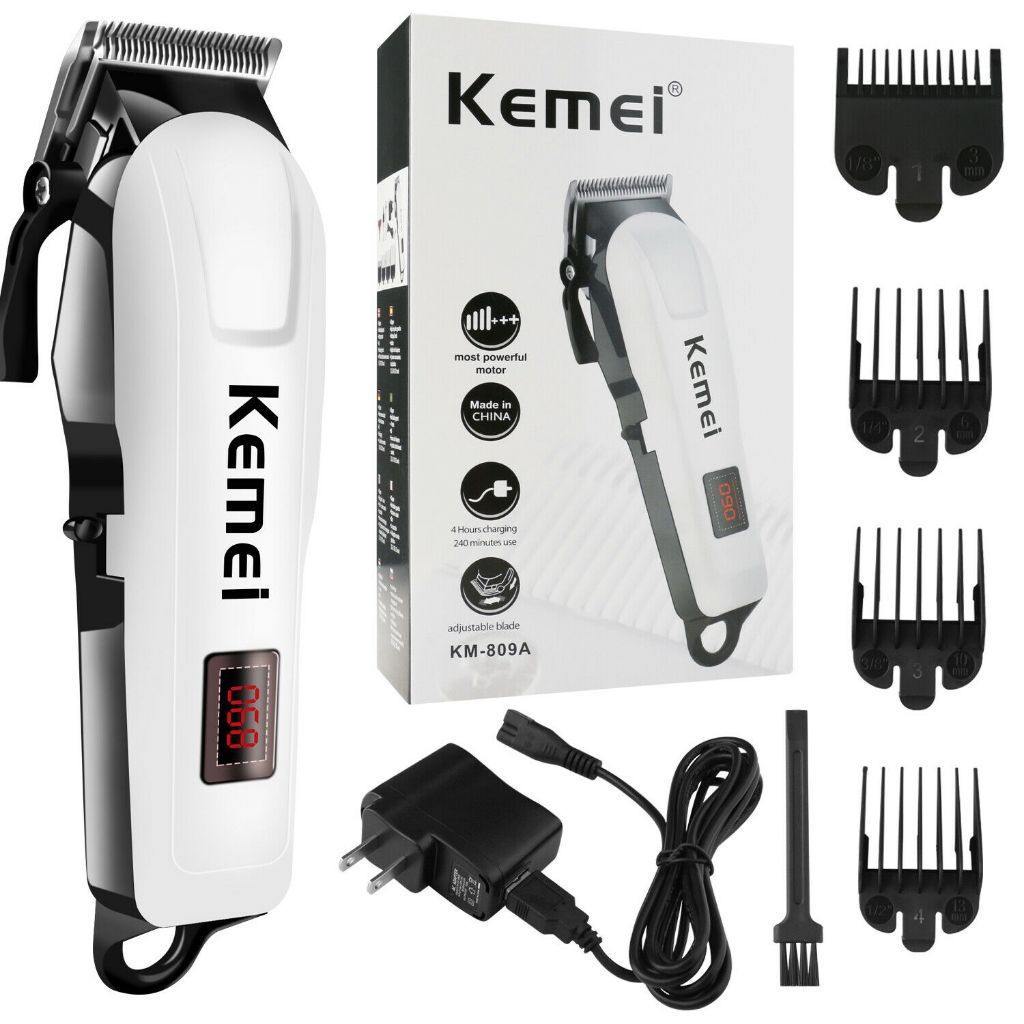 Tông Đơ KEMEI KM- 809A. Tông Đơ Kemei KM-809A Cắt Tóc Chuyên Nghiệp Màn Hình Led Hiển Thị Pin
