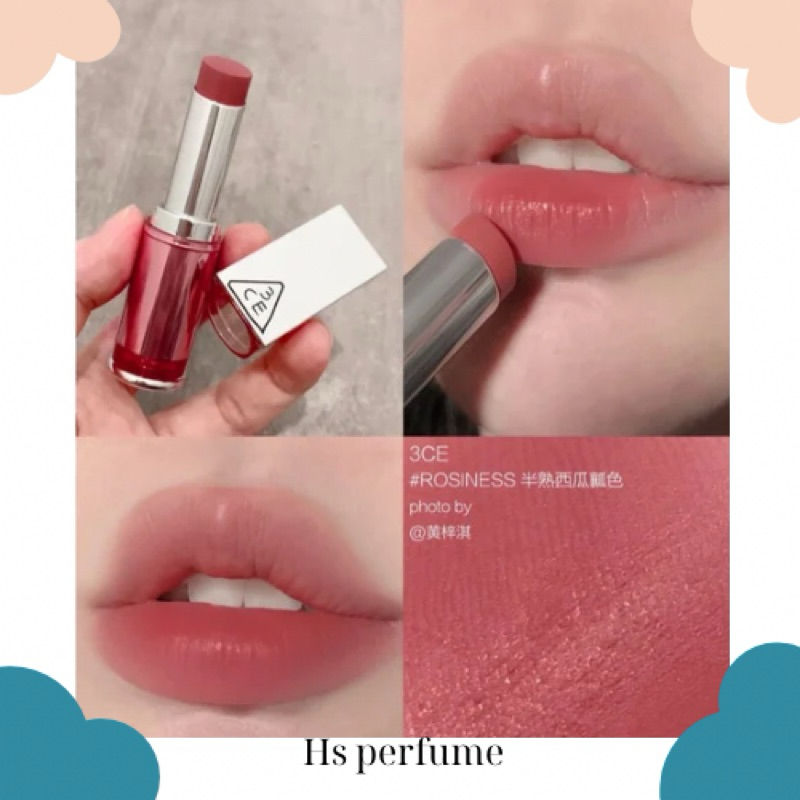 SON THỎI 3CE BLUR MATTE LIPSTICK ROSINESS,SALTY CINAMON