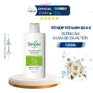 Kem Dưỡng Simple Kind To Skin Hydrating Light Moisturiser - Simple Cấp Ẩm Dịu Nhẹ An Toàn - Kem Dưỡng Ẩm Lành Tính 125ml