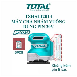 Máy chà nhám vuông dùng pin lithiumion 20v total tshsli2014 hàng chính hãng