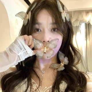 Kẹp Tóc Bướm Mỏ Vịt Đính Ngọc Trai