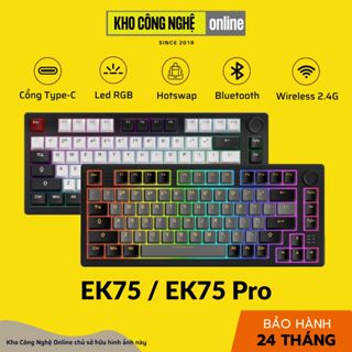 EK75 - Bàn phím cơ DAREU EK75 / EK75 PRO (3 Mode, Gasket Mount, Led RGB)