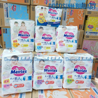 Bỉm MERRIES nội địa Nhật cộng miếng đủ size NB82 dán/ S76 dán/ M60 dán/M 58 quần/ L50 quần/ XL44 quần/ XXL 28 quần