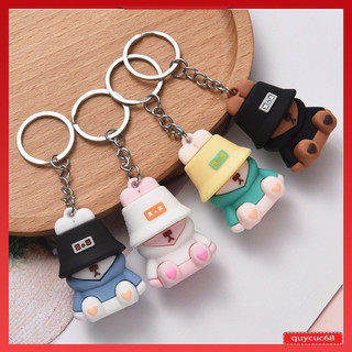 Móc khóa gấu đội nón cool ngầu siêu cute có nhiều màu